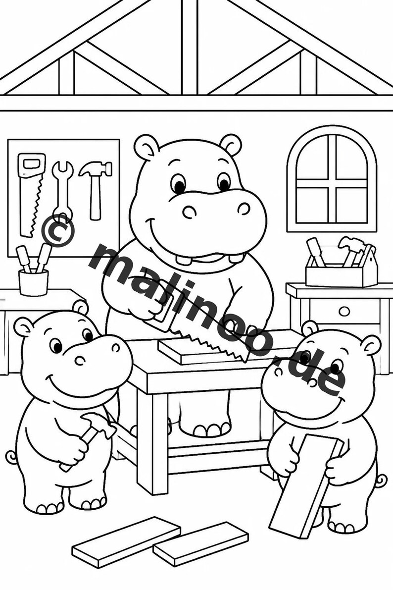 Libro de actividades de hipopótamos para niños – 100 páginas de rompecabezas y actividades – Impreso + hojas sueltas E1/B1 (DIN A4) – Regalo, Actividad imagen 8