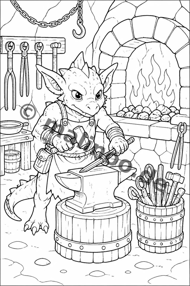 Libro para colorear de duendes para niños de 6 años en adelante: 100 dibujos para colorear: un momento creativo sin pantallas (DIN A4) E5 imagen 5
