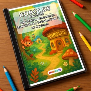 Libro para colorear de duendes para niños de 6 años en adelante: 100 dibujos para colorear: un momento creativo sin pantallas (DIN A4) E5 imagen 1