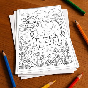 Bauernhof Malbuch gedruckt, ungebunden – 100 Ausmalbilder für Kinder – MEGABUCH 03 Edition 1 (DIN-A4)