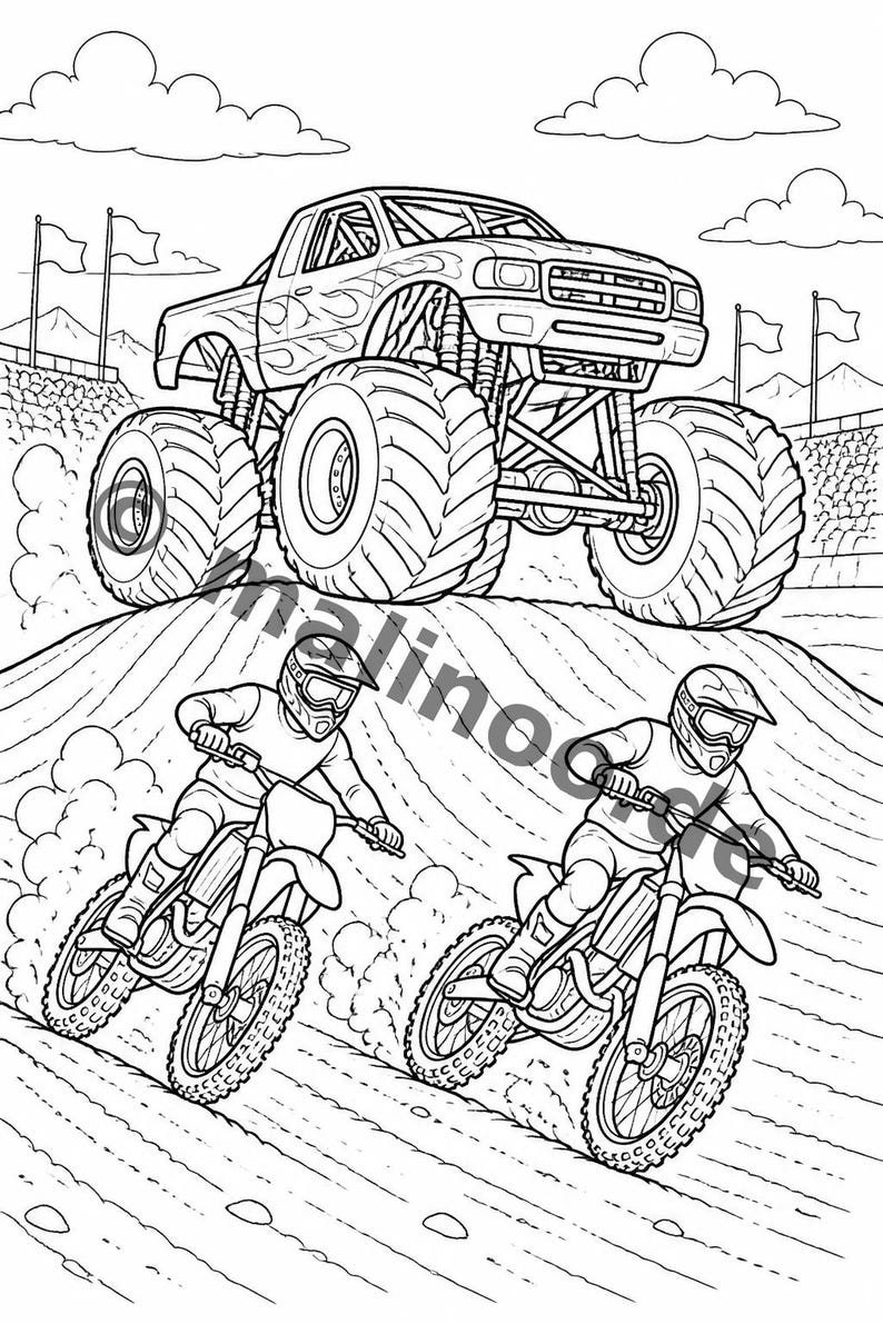 Monster Trucks Aktivitätsbuch Kinder – 100 Rätsel- & Aktivitätsseiten – gebunden oder lose, Edition 02 (DIN-A4) – Geschenk, Beschäftigung imagem 9