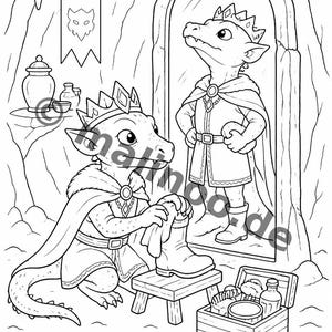 Goblin coloring pages to print for children – Children's activities in restaurants and at the pediatrician's office – 100 coloring pages (PDF) E6 image 6