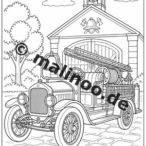 Feuer Malbuch Kinder – 20 Ausmalbilder – PDF Download E1/B3 (DIN-A4) – Mitgebsel, Geschenk, Kindergeburtstag, Gastgeschenk Bild 8