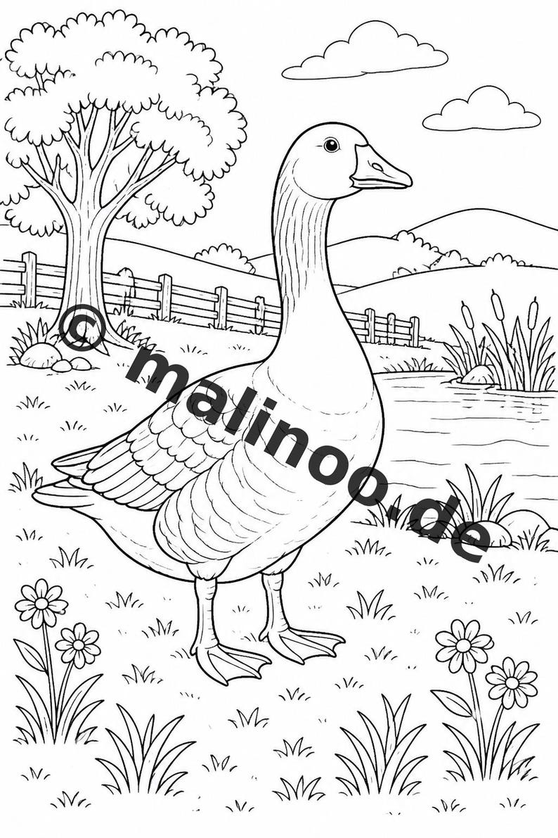 Farm Coloring Book PDF Download digital – 20 coloring pages for children – Book 02 Edition 1 (DIN-A4) image 13