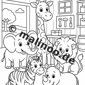 Safari Animals Activity Book for Children – 100 Puzzle and Activity Pages – PDF Download E1/B1 (DIN-A4) – Gift, Activity image 8