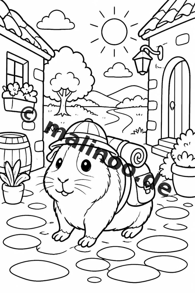 Activiteitenboek met cavia's voor kinderen – 100 puzzel- en activiteitenpagina's – Gedrukt + losse pagina's E1/B1 (DIN A4) – Cadeau, Activiteitenboek afbeelding 4