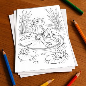 Goblin Adventure Activity Book, printed, unbound – 100 puzzle and activity pages for children – MEGABUCH 01 Edition 1 (DIN A4) image 1
