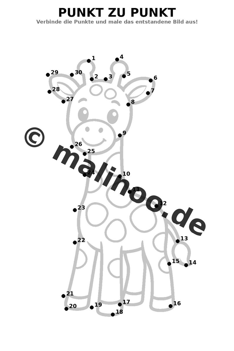 Giraffaktivitetsbok för barn – 100 pussel- och aktivitetssidor – Tryckt + Lös E1/B1 (DIN A4) – Present, Aktivitet, Adventskalender bild 11