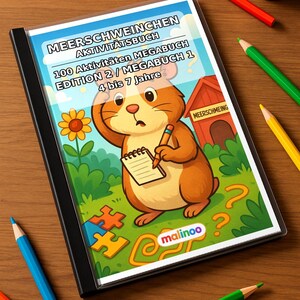 Guinea Pig Activity Book for Children – 100 Puzzle & Activity Pages – Bound or Loose, Edition 02 (DIN A4) – Gift, Activity image 1