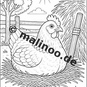 Bauernhof Malbuch PDF Download digital – 50 Ausmalbilder für Kinder – Band 01 Edition 1 (DIN-A4) Bild 7
