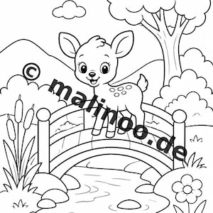 孫、名付け子、姪、甥への贈り物：動物の塗り絵ブック（100ページ収録、PDF形式）E2 画像 10