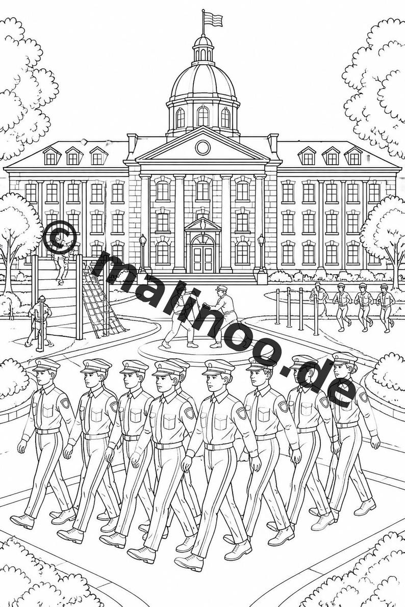 Libro para colorear de policías, impreso, sin encuadernar – 20 páginas para colorear para niños – Libro 01 Edición 1 (DIN A4) imagen 16