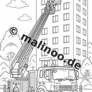 Fire Coloring Book for Kids – 20 Coloring Pages – PDF Download E1/B2 (DIN-A4) – Party Favor, Gift, Children's Birthday Party, Guest Gift image 10