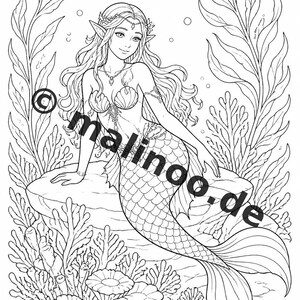 Elf Coloring Book for Children – 100 Coloring Pages – PDF Download E1/B1 (DIN-A4) – Gift, Activity, Advent Calendar, Birthday image 11