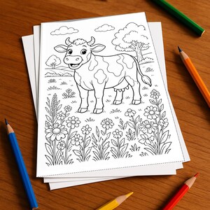 Bauernhof Malbuch gedruckt, ungebunden – 100 Ausmalbilder für Kinder – MEGABUCH 01 Edition 1 (DIN-A4)
