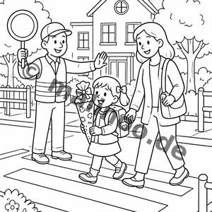 100 motiv för min första skoldag att färglägga, lämplig för åldrarna 6 och uppåt – perfekt present till 6-åriga barn – målarbok som PDF E6 bild 5