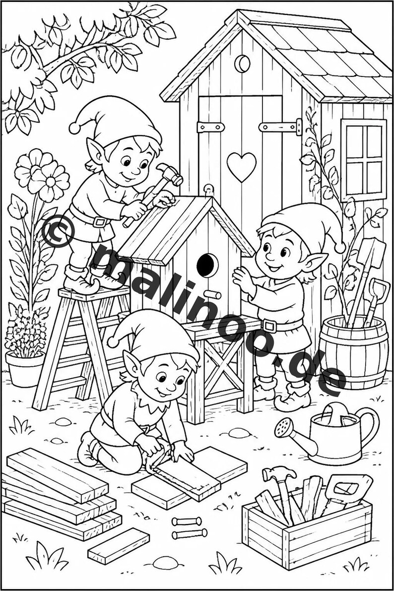 Present till små älvfantaster: Kreativ målarbok med älvor och 100 målarbilder (PDF) E2 bild 6
