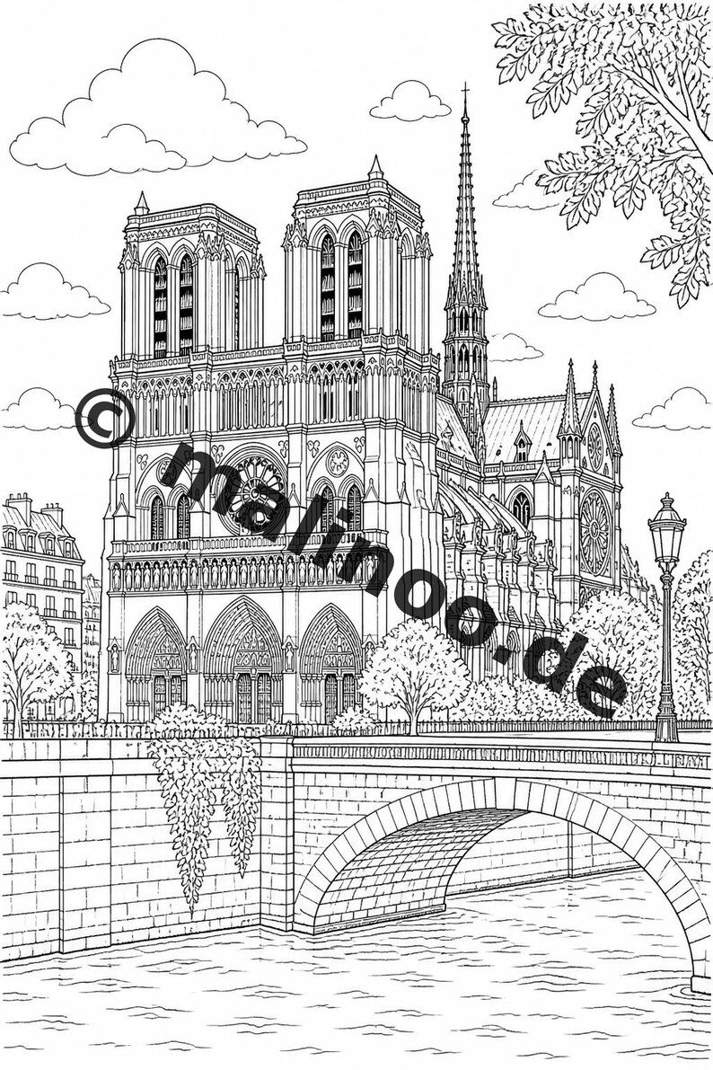 Europe Coloring Book for Children – 20 Coloring Pages – PDF Download E1/B4 (DIN-A4) – Party Favor, Gift, Children's Birthday Party, Guest Gift image 10