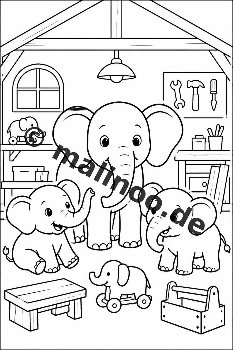 Elefanten Aktivitätsbuch PDF Download digital – 100 Rätsel- und Aktivitätsseiten für Kinder – MEGABUCH 01 Edition 1 (DIN-A4) Bild 8