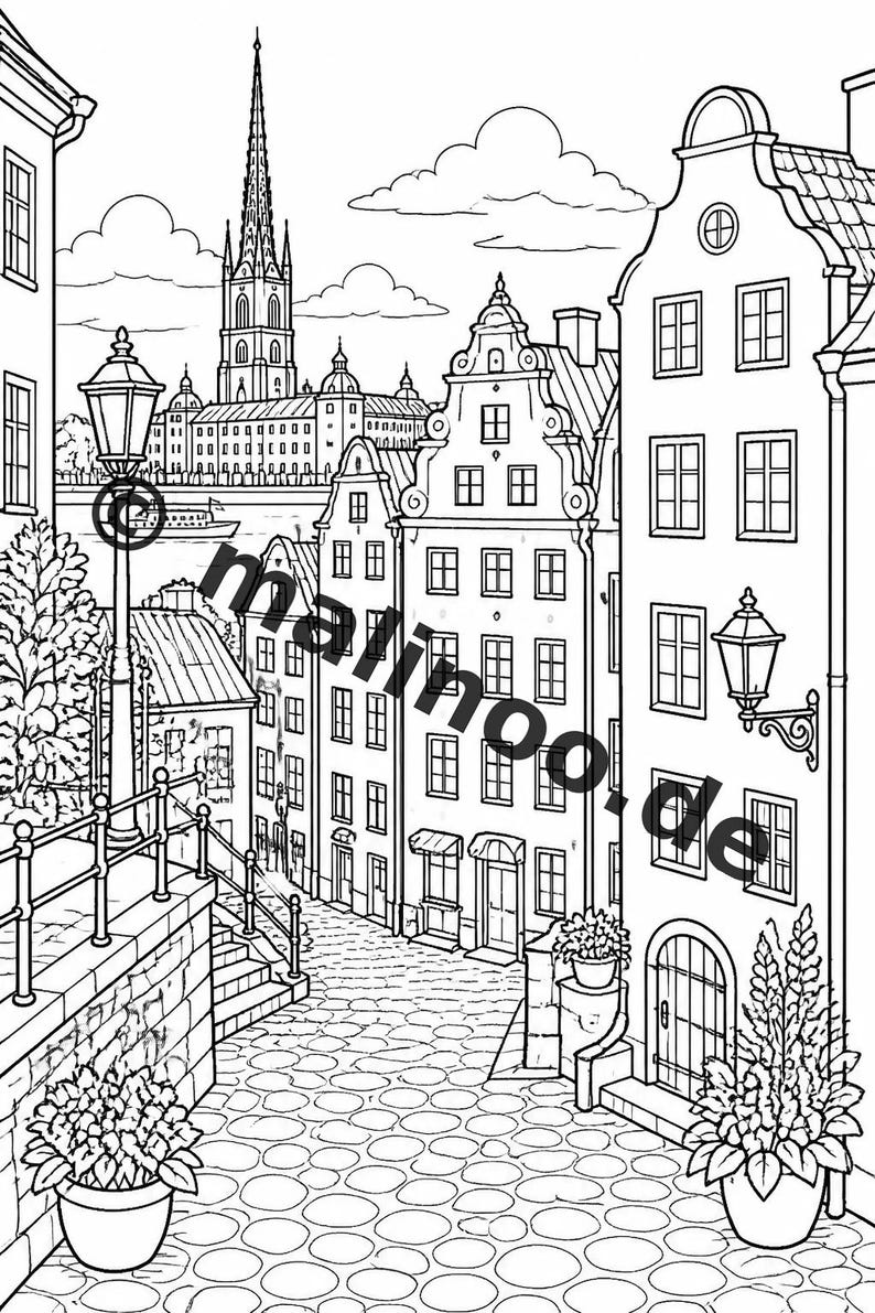 Europa Malbuch Kinder – 20 Ausmalbilder – PDF Download E1/B1 (DIN-A4) – Mitgebsel, Geschenk, Kindergeburtstag, Gastgeschenk Bild 11