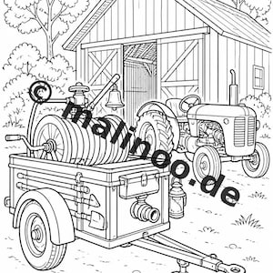 Regalo para nietos, ahijados, sobrinos y sobrinas: Libro para colorear de fuego en formato PDF con 20 páginas para colorear (tamaño E4/B5). imagen 5