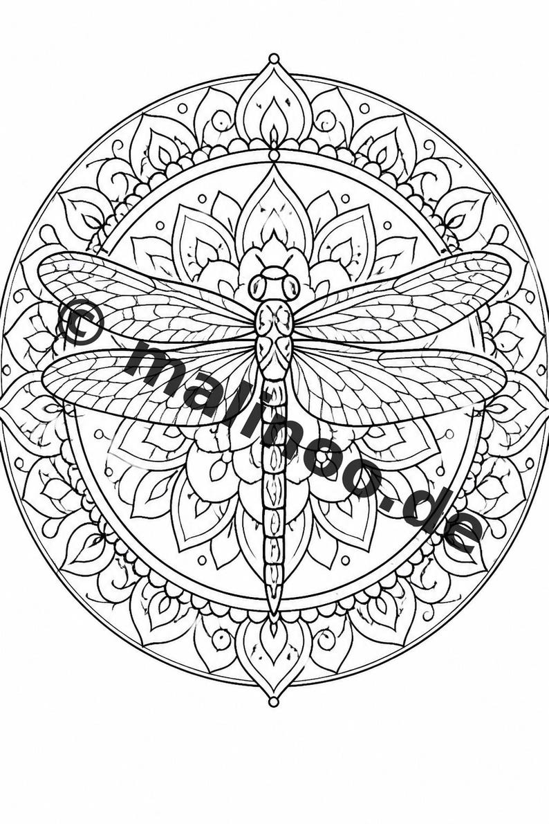 Mandala Malbuch PDF Download digital – 100 Ausmalbilder für Kinder – MEGABUCH 02 Edition 1 (DIN-A4) Bild 5