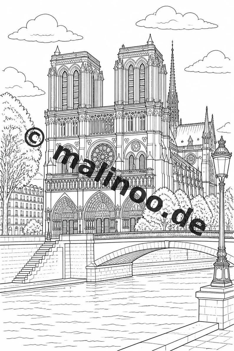 Europa Målarbok PDF Ladda ner digitalt – 20 målarbilder för barn – Bok 06 Utgåva 1 (DIN-A4) bild 10