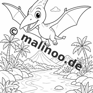 Baby-Dinosaurier Malbuch gedruckt, ungebunden – 100 Ausmalbilder für Kinder – MEGABUCH 01 Edition 1 (DIN-A4) Bild 13