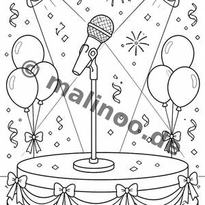 New Year's Eve coloring pages for children – activity for long car rides and flights – 100 coloring pages (PDF) E1 image 8