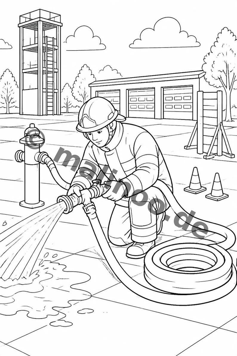Fire Coloring Book for Ages 8 and Up – 100 Pictures to Color – Gift Idea for Children Ages 8 and Up (DIN A4) E1 image 17