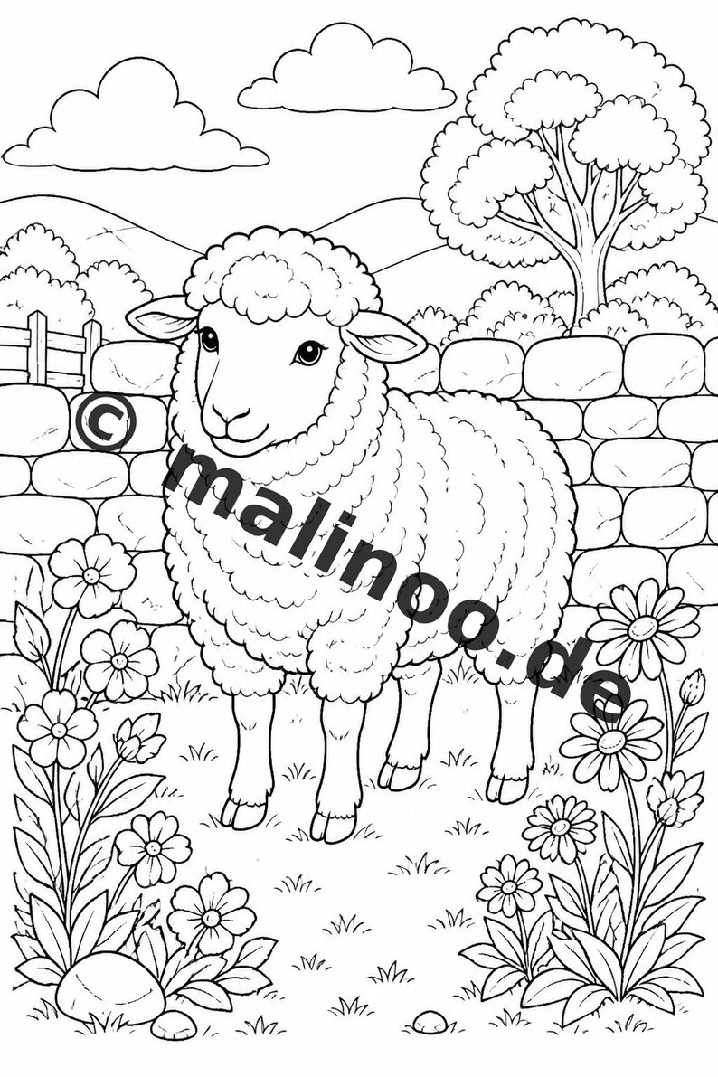 Farm Coloring Book PDF Download digital – 20 coloring pages for children – Book 02 Edition 1 (DIN-A4) image 4