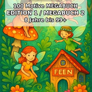 Fairy coloring book to print for ages 8 and up – 100 pictures to color – creative without a phone or tablet (PDF) E2 image 2