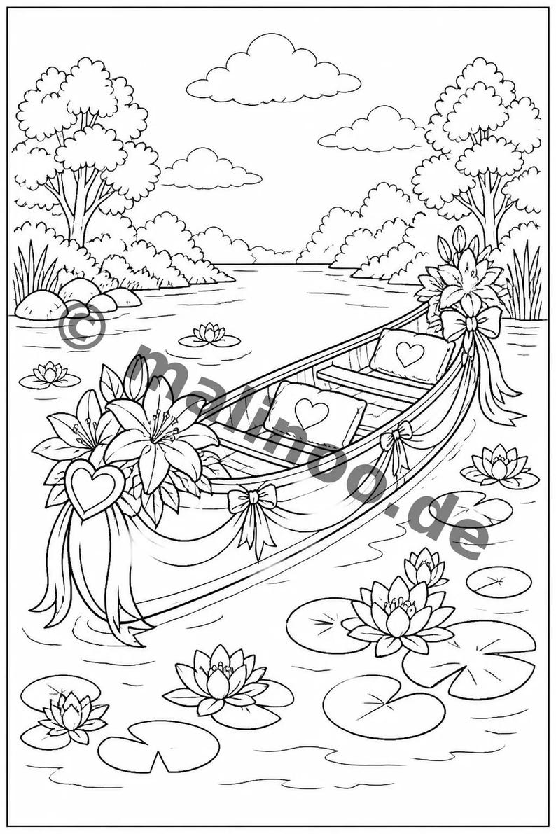 Livre de coloriage créatif sur le thème du mariage pour enfants – Idée cadeau pour petits-enfants et filleuls – 20 pages à colorier (PDF) E1/B5 image 11