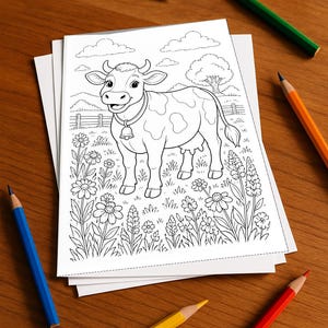Bauernhof Malbuch gedruckt, ungebunden – 100 Ausmalbilder für Kinder – MEGABUCH 05 Edition 1 (DIN-A4)