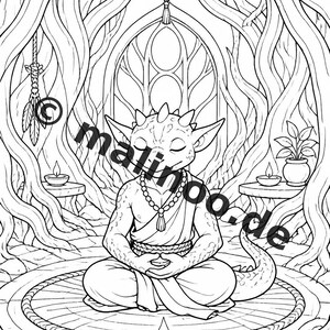 Goblins Coloring Book for Kids – 100 Coloring Pages – PDF Download E1/B2 (DIN-A4) – Gift, Activity, Advent Calendar, Birthday image 7