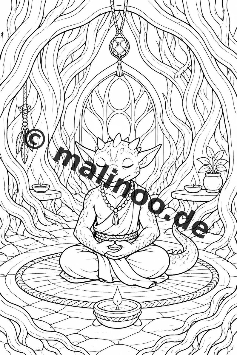 Goblins Coloring Book for Kids – 100 Coloring Pages – PDF Download E1/B2 (DIN-A4) – Gift, Activity, Advent Calendar, Birthday image 7
