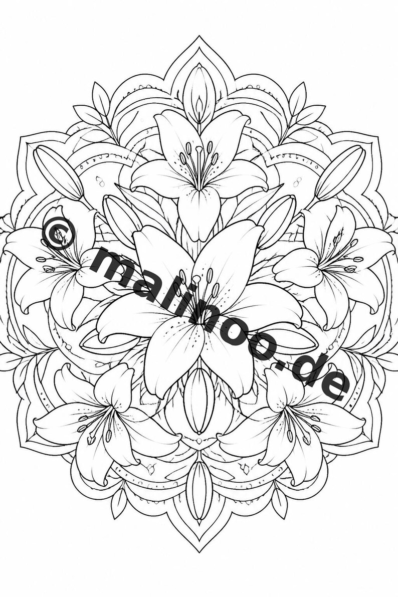 Mandala Coloring Book PDF Download Digital – 20 Coloring Pages for Children – Book 03 Edition 1 (DIN-A4) image 4