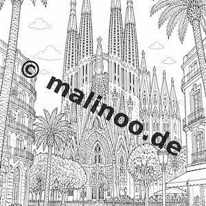 Libro da colorare sull'Europa per bambini - 20 pagine da colorare - Download PDF E1/B3 (DIN-A4) - Bomboniera, Regalo, Festa di compleanno per bambini, Gadget per feste immagine 5