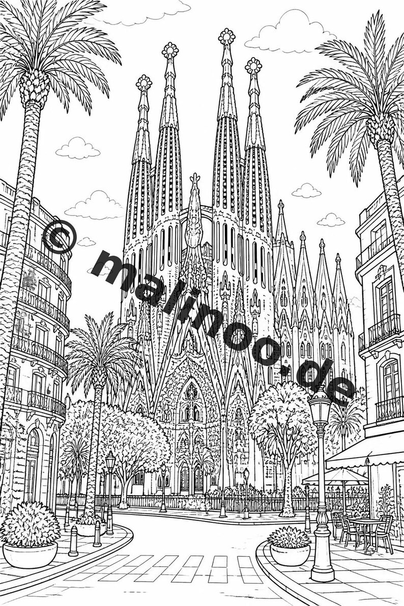 Libro da colorare sull'Europa per bambini - 20 pagine da colorare - Download PDF E1/B3 (DIN-A4) - Bomboniera, Regalo, Festa di compleanno per bambini, Gadget per feste immagine 5