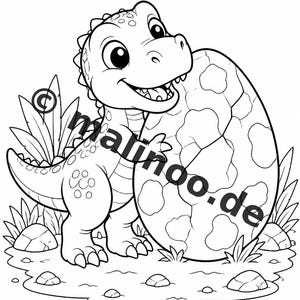20 Baby Dinosaur Colors for Ages 8 and Up – Gift for Grandchildren, Godchildren, Nieces and Nephews – Printable Coloring Book (PDF) E4/B1 image 4