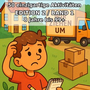 Beschäftigungsblätter Wir ziehen um für Kinder ab 8 Jahren – Beschäftigung für Kita- und Vorschulkinder – 50 Seiten (PDF) E1/B2 Bild 2