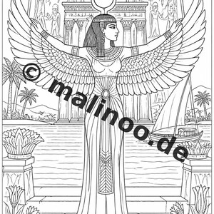 Egypt Coloring Book PDF Download Digital – 100 Coloring Pages for Children – MEGA BOOK 02 Edition 1 (DIN-A4) image 4