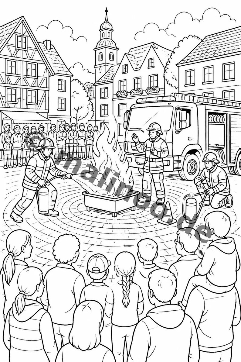 Fire Coloring Book for Ages 8 and Up – 100 Pictures to Color – Gift Idea for Children Ages 8 and Up (DIN A4) E1 image 2