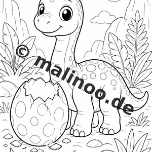 20 Baby Dinosaur Colors for Ages 8 and Up – Gift for Grandchildren, Godchildren, Nieces and Nephews – Printable Coloring Book (PDF) E4/B1 image 10