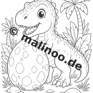Baby-Dinosaurier Malbuch PDF Download digital – 20 Ausmalbilder für Kinder – Buch 02 Edition 1 (DIN-A4) Bild 4
