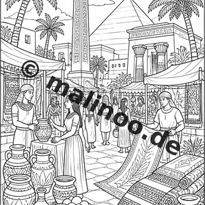 Egypt Coloring Book PDF Download digital – 20 coloring pages for children – Book 02 Edition 1 (DIN-A4) image 5