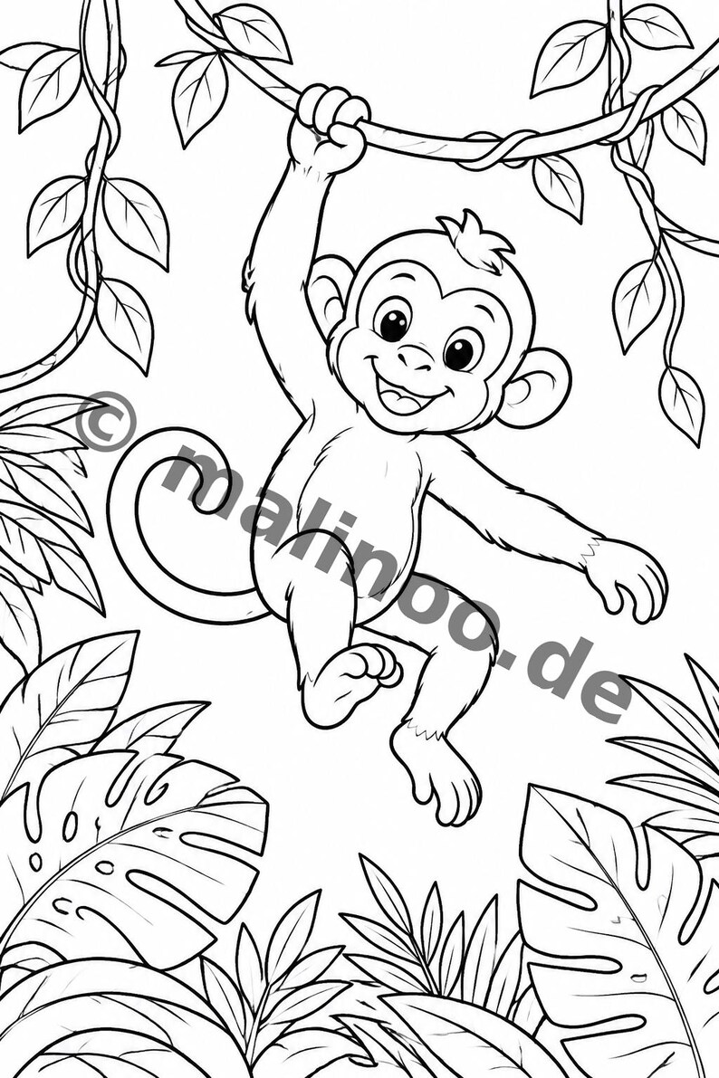 Werkbladen met apenthema voor kinderen vanaf 8 jaar – Direct te downloaden als PDF – Lastminute cadeau – 100 pagina's E1 afbeelding 3