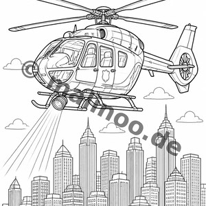 Libro para colorear de policías para niños: un descanso creativo sin pantallas – 20 páginas para colorear (DIN A5) E1/B1-5 imagen 13