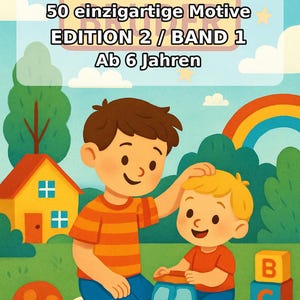 Activities for holidays and camping: Big Brother coloring book to print with 50 coloring pages (PDF) E1/B2 image 2