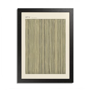 GPT-2 Neural Network Framed Poster | AI Art Print | Machine Learning Wall Art | Data Visualization | Tech Office Decor
